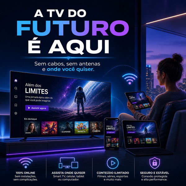 TV do futuro sem cabos, sem antenas e onde você quiser